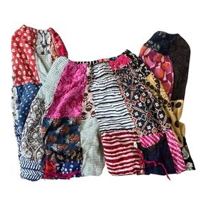 Boho Colorful Patchwork Pants XS/S